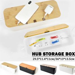 Cable Storage Box Power Board Wire Management Socket Strip Wire Case Dust Charger Socket Organizer Network Bin Charger 211112