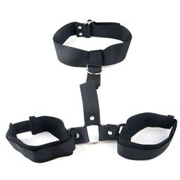 Nxy Sex Adult Toy Bdsm Bondage Gear Collar Handcuffs Erotic Toys for Women Couples Restraint Strap on Restraints Slave Fetish Games 1225