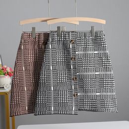 GIGOGOU Jacquard Knit Women Mini Skirt High Waist Iregular A Line Skirt Preppy Style Ladies Sweater Skirt Jupe Saia Faldas Fall 210309