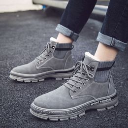 Winter Womens Mens Fleece Lined Warm Design Snow Boots Slip Fashion Flat Bottom Ankle Boots Casual Cotton Padded Shoes