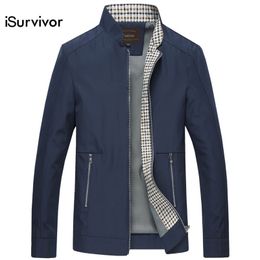 iSurvivor Men Autumn Jackets and Coats Jaqueta Masculina Male Causal Fashion Slim Fitted Large Size Zipper Hombre 210819