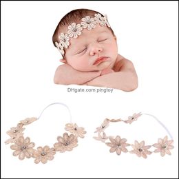 Hair Aessories Baby, Kids & Maternitybaby Shower Infant Girls Beautif Linen Sunflower Headband Stretchable Birthday Party Family Po Hairband