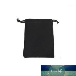 Gift Wrap 100pcs 7*9cm Black Pure Colour Velvet Bags Woman Vintage Drawstring Bag For Party/Jewelry/Gift Diy Handmade Pouch Packaging Factory price expert designBag1