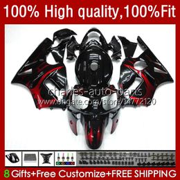 Injection OEM For KAWASAKI NINJA ZX-12R ZX 12R 1200CC 1200 CC 02-06 Body 3No.128 ZX1200 ZX 12 R ZX12R 2002 2003 2004 2005 2006 ZX1200C 02 03 04 05 06 ABS Fairing red flames blk