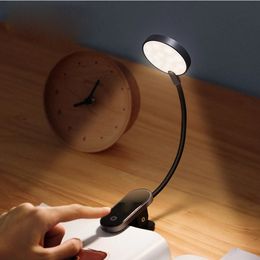 LED Night light USB Rechargeable Mini Clip-On Desk Lamp Light Flexible Night light Reading Lamp for Travel Bedroom Book