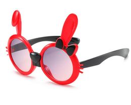 New Girls Bunny Bow Sunglasses Classic Children Kids Rabbit Ear Sunglasses Shades Adumbral UV400 6colors
