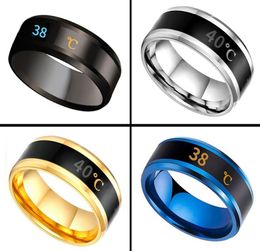 Smart temperature Jewellery stainless steel ring titanium bottle opener ring