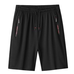 MJNONG Mens Shorts Casual Drawstring Elastic Waist Short with Zipper Pockets Breathable Big and Tall Workout 210713