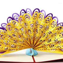 Wholesale-2021 Creative 3D Up Folding Greeting Cards Postcards Birthday Wedding Party Invitations Gifts Thank You Card With Envelope1