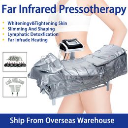 Eu Fast Ship 3 In 1 Pressotherapy Infrared Heat Wrap Clothe Pressure Massager Blood Circulation Bio Ems Electric Muscle Stimulation Body