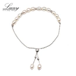 -Design 4-5mm Natürliche Süßwasserarmbänder für Frauen Mode Weiß Multi Real Perle Armband Niedrigster Preis
