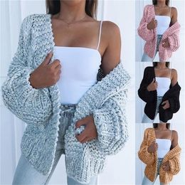 Winter Sweater Women Plus Size Knitted Fashion Sweater Jacket Black Cotton Cardigan Female Casual Korean Cardigan Sweaters 201017