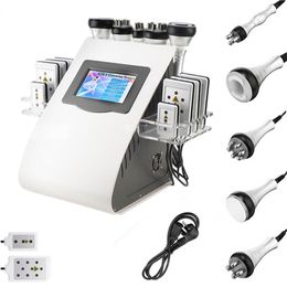 Newset 6 in 1 40K Ultrasonic Slimming Cavitation RF Diode 8 Pads Lipo Laser Vacuum Body Cellullite Radio Frequency fat Loss Beauty Equipment