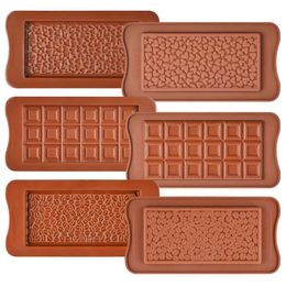 SILIKOLOVE 3pcs/Lot Heart-Coffee Beans Shaped 3d Chocolate Molds Silicone Bakeware Set Non-Stick Handmade Cake Decorating Tools 211110