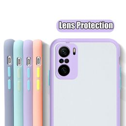 Matte Shockproof Cases For Xiaomi 11 10T Lite Redmi Note 10 10S 9S 9Pro Max 8 POCO X3 NFC F2 Clear Candy Cover