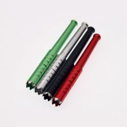 Colorful Aluminium Alloy Portable Spring Filter Pipes Dry Herb Tobacco Cigarette Holder One Hitter Catcher Tube Handpipe Easily Gear Mini Dugout Tool DHL