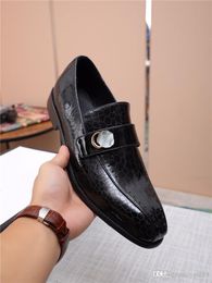 A1 21SS NEW Black Patent LEATHER DESIGNER MEN LOAFERs with Black long and short spikes toe FASHION Prom and Party MEN DRESS SHOEs 22