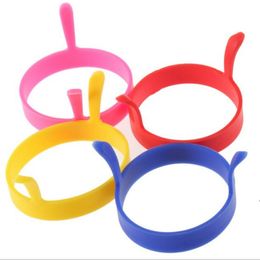 Silicone Egg Fried Fry Frier Fashion Round Kitchen Poacher Egg Pancake Ring Mould Tool Fried Breakfast Mold LLA7178