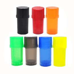 Smoking Accessories Colourful Mini 46m Plastic Gringer tobacco spice herb Grinders Crusher for herbal machine with Airtainer Storage Container Case