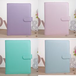 SEA 5 Colours A6 Empty Notebook Binder 19*13cm Loose Leaf Notebooks PU Faux Leather Cover File Folder Spiral Planners Scrapbook 270 S2