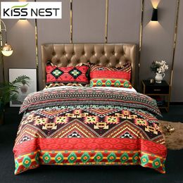 Nordic Bohemian Style Bedding Set 150×200 240x220 Duvet Quilt Cover Pillowcases 3 Pieces Microfiber Bedroom All-Season Available 210317