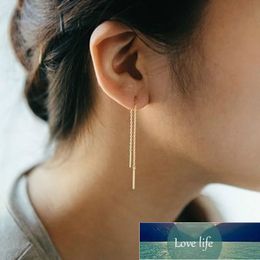 Line Ear Threader Earrings Thread Dangle Chain Pull-through Wire Earrings Gold Or Rose Gold For Woman Personality Gifts Jewellery Factory price expert design Quality