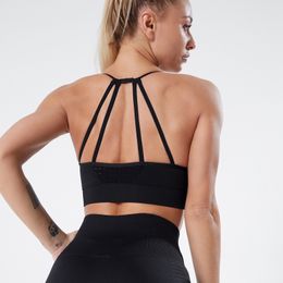 CHRLEISURE Women fitness Bras For Women Workout underwear Sexy Push Up Seamless Top Women Sportswear Fitness Shirt Vest 210308