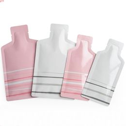 Pink/White Bottle Shape Pure Aluminium Foil Bag Opened Metal Mylar Food for Liquid Powder Vacuum Storage Bagshigh quatity