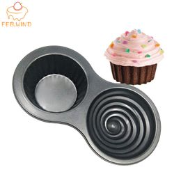 Carbon Steel Giant Cupcake Mold/Mould Large Cupcake Pan Embossed Jumbo Cupcakes Mould Cake Baking Tools 486 210225