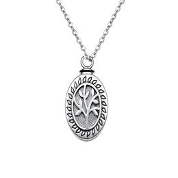 Oval tree of life cremation pendant necklace souvenir men and women can wear