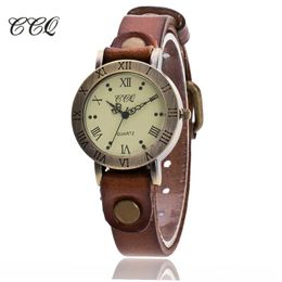 Wristwatches 2021 Selling Brand Vintage Cow Leather Wrist Watch Fashion Women Bracelet Casual Quartz Relogio Feminino Gift