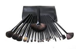 DHL Free Ship New Makeup Brushes 24 Pieces Brush Sets With Leather Pouch in stock 8set