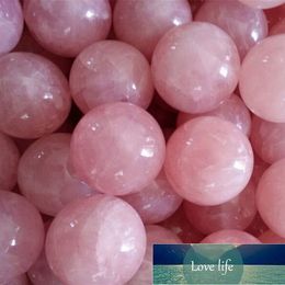 20mm Healing Crystal Natural Pink Rose Quartz Gemstone Ball Wedding Decor Divination Sphere Collection