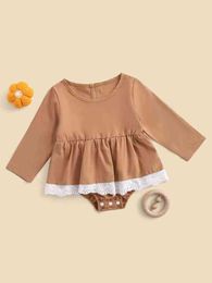 Baby Contrast Eyelet Embroidered Combo Bodysuit Dress SHE