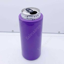 12OZ can cooler DIY sublimation tumbler double wall stainless steel vacuum beer mug 5 Colour DAS284