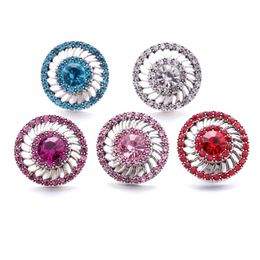 Designed Rhinestone gadget fastener 18mm Snap Button Clasp Boho charms for Snaps Jewelry Findings suppliers