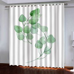 3D Blackout Curtains Printing Living Room Bedroom Window Cortinas Leaves style Children Room Curtain Decoration