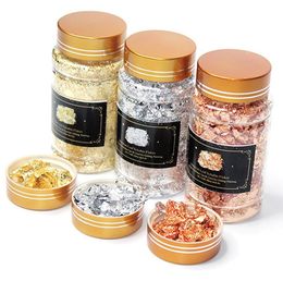 Craft Tools Arts, Crafts & Gifts Home Garden Gardenmetal Gold Foil Flakes Sliver Copper Metallic Sequins Glitters Leaf Flake Gilding Diy Dro