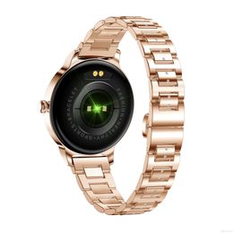 Casual Luxury Girls Watch Wrist Romantic Branded Smart Watches Women Fashion Bluetooth Bracelet Heart Rate Blood Pressure Fitness Waterproof Ladies Smartwatch