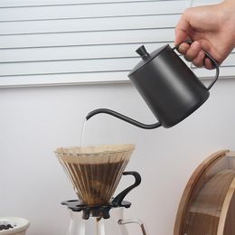 Stainless steel pot with lid household long-mouthed hanging ear drip coffee pot a55