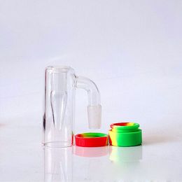 90 Degree Glass Ash Catcher Bowls With 14mm Male Joint Bubbler Hookahs Perc Bong Silicone Container for Dab Rig Bongs