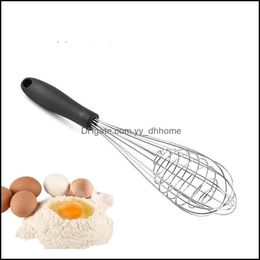 Egg Tools Kitchen Kitchen, Dining & Bar Home Garden Balloon Beater Manual Stainless Steel Wire Whisk Spring Coil Mixer Cooking Foamer Cook B