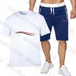 Mens Designer Tracksuits Summer Beach Fashion Seaside Holiday T Shirts and Shorts Sets Men's Clothing Luxury Designers Sporting suit Casual Short sleeve 2 Pieces Set