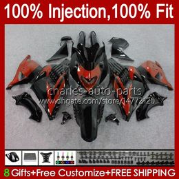 Injection Body For KAWASAKI NINJA ZX 14R 14 R ZZR 1400 CC 2006 2007 2008 2009 2010 2011 4No.131 ZZR1400 ZZR-1400 06-11 ZX-14R ZX14R 06 07 08 09 10 11 OEM Fairing glossy red