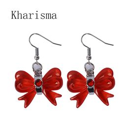 Dangle & Chandelier Kharisma Women Acrylic Butterfly Pendant Earrings Shiny Girl Elegant Insect Jewellery Birthday Gift Ladies Accessories Wom