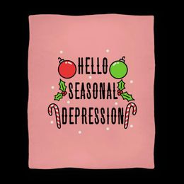 Blankets Hello Seasonal Depression Home Textile 3D Print Throw Blanket Rug Bedspread Coral Fleece
