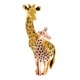 Pins, Brooches CINDY XIANG Enamel Cute Giraffe Brooch Animal Pin Alloy Material Mom And Kids Jewellery 2 Colours Available Fashion Accessories
