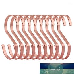 10-Pack 4 Inch Rose Gold Chrome Finish Steel Hanging Flat Hooks - S Shaped Hook Heavy-Duty S Hooks, for Kitchenware, Pots, Utens1 Factory price expert design Quality Latest
