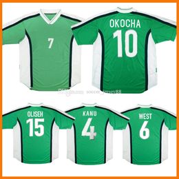 1998 OKOCHA NIGERRIa retro soccer jerseys KANU OLISEH Finidi YEKINI NIGERRIAER BABANGIDA 98 classic vintage JERSEY football shirts