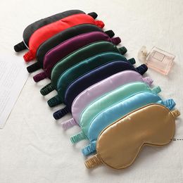 NEWImitated Silk Sleep Eye Masks Portable Travel Dexterous Night Ventilation Eyeshade Elastic Bandages Rest Blindfold Sleeping Mask RRA9862